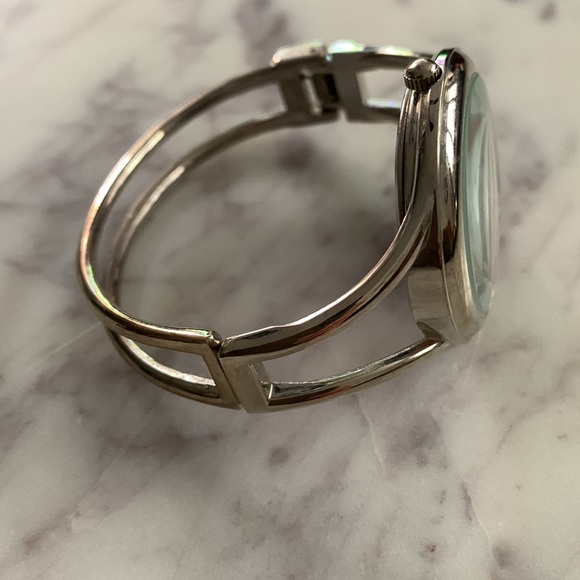 Colorful Smiley Face Watch with Silver Cuff - Picture 3 of 8